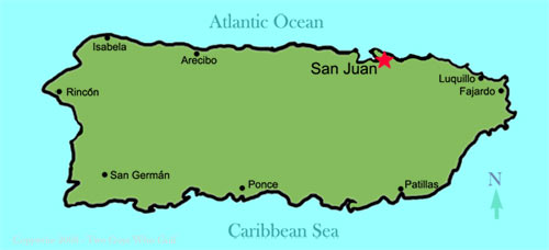 Map of Puerto Rico