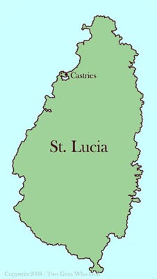 Map of St. Lucia